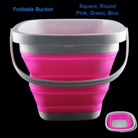 5L Silicone Folding Collapsible Bucket