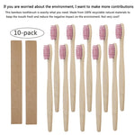 10 Pcs Eco-Friendly Bamboo Soft Fibre Biodegradable Toothbrush